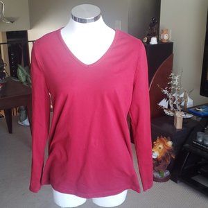 Motherhood Maternity Red LS Tee (L)